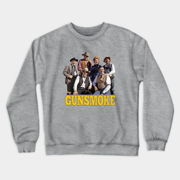 Gunsmoke - Group - 50s/60s Tv Western Crewneck Sweatshirt by wildzerouk